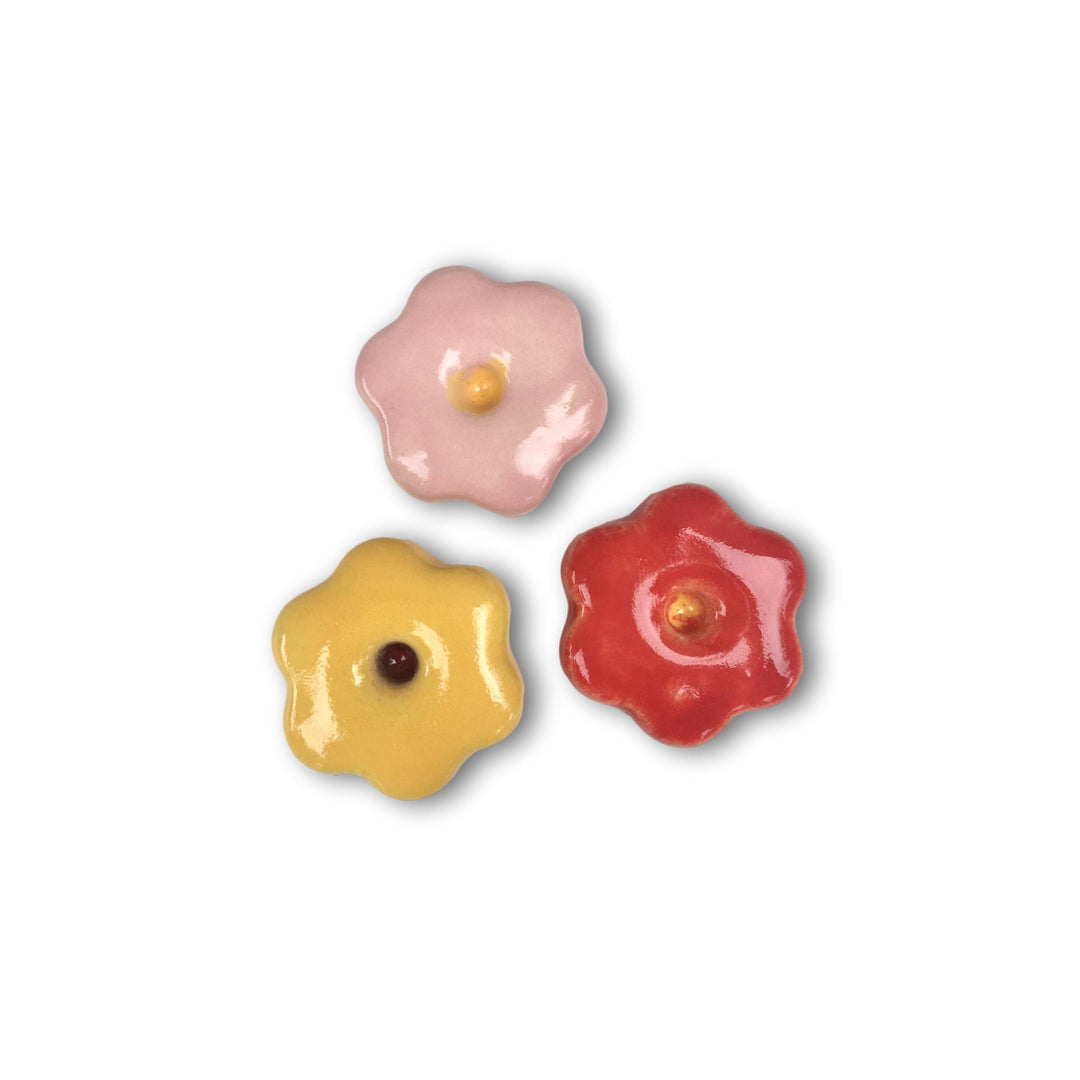 Ceramic Flower Magnet Set