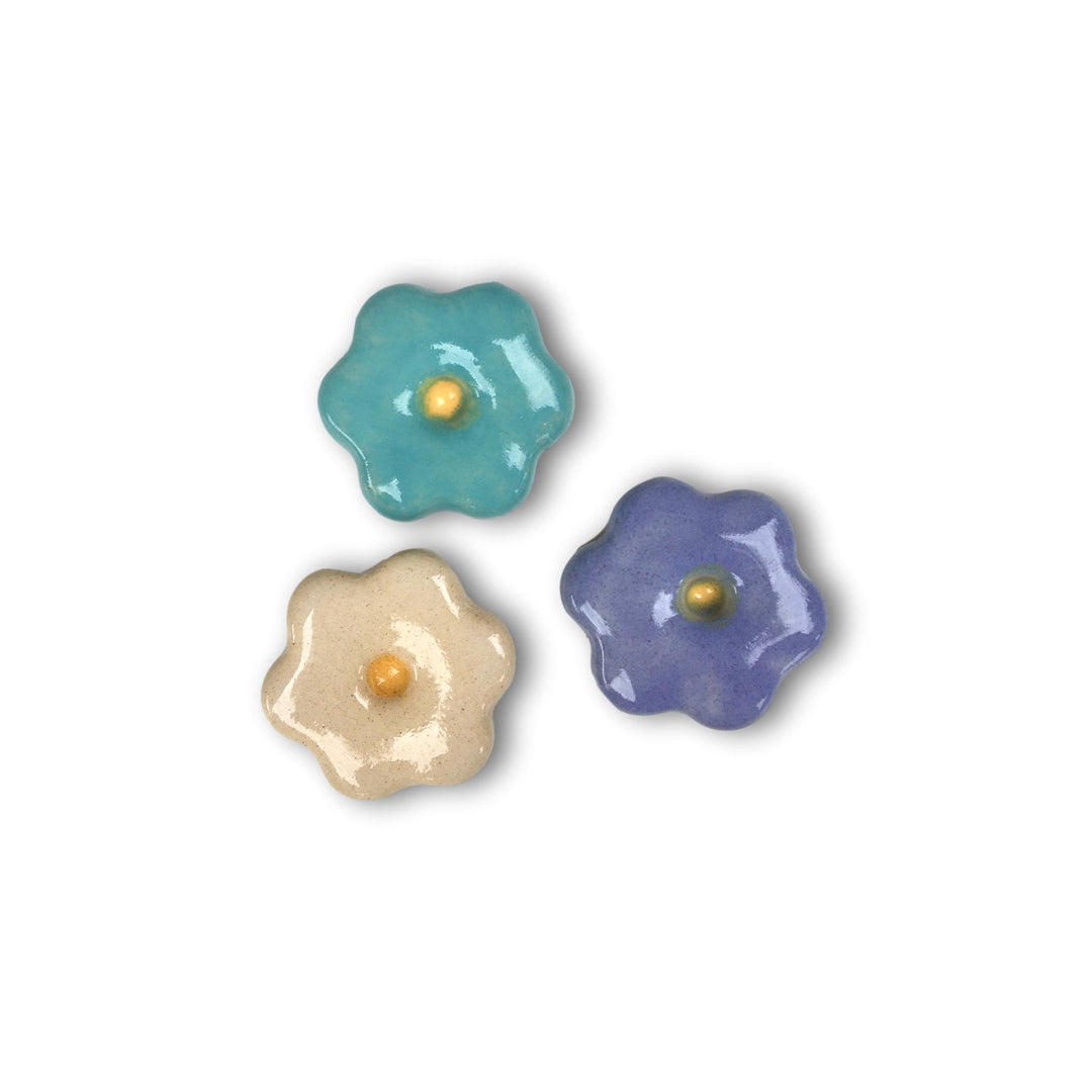 Ceramic Flower Magnet Set