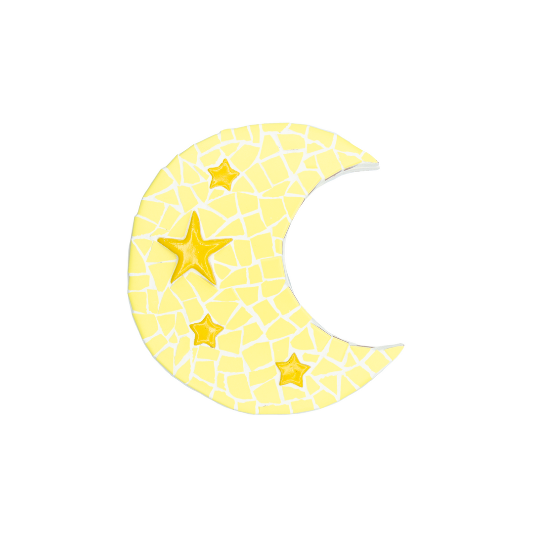 Decoración infantil luna amarilla estrellas